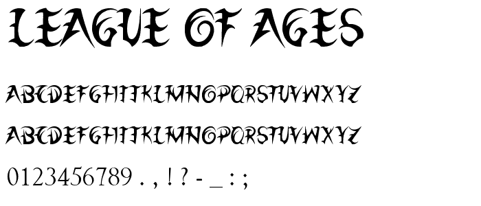 League of Ages font
